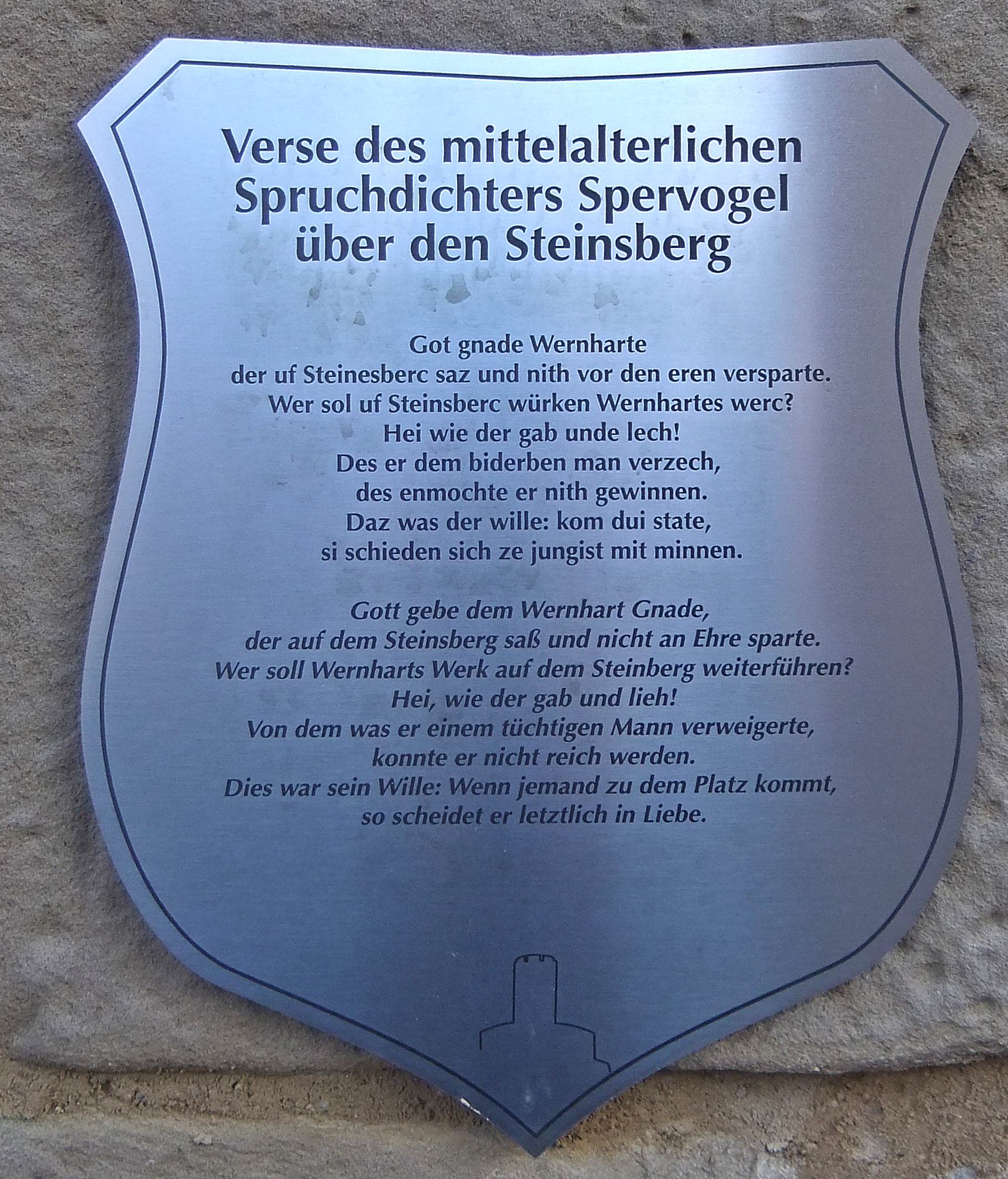 Datei:Infotafel Burg Steinsberg Minnelied neu.JPG