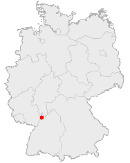Lage der kreisfreien Stadt Heidelberg in Deutschland