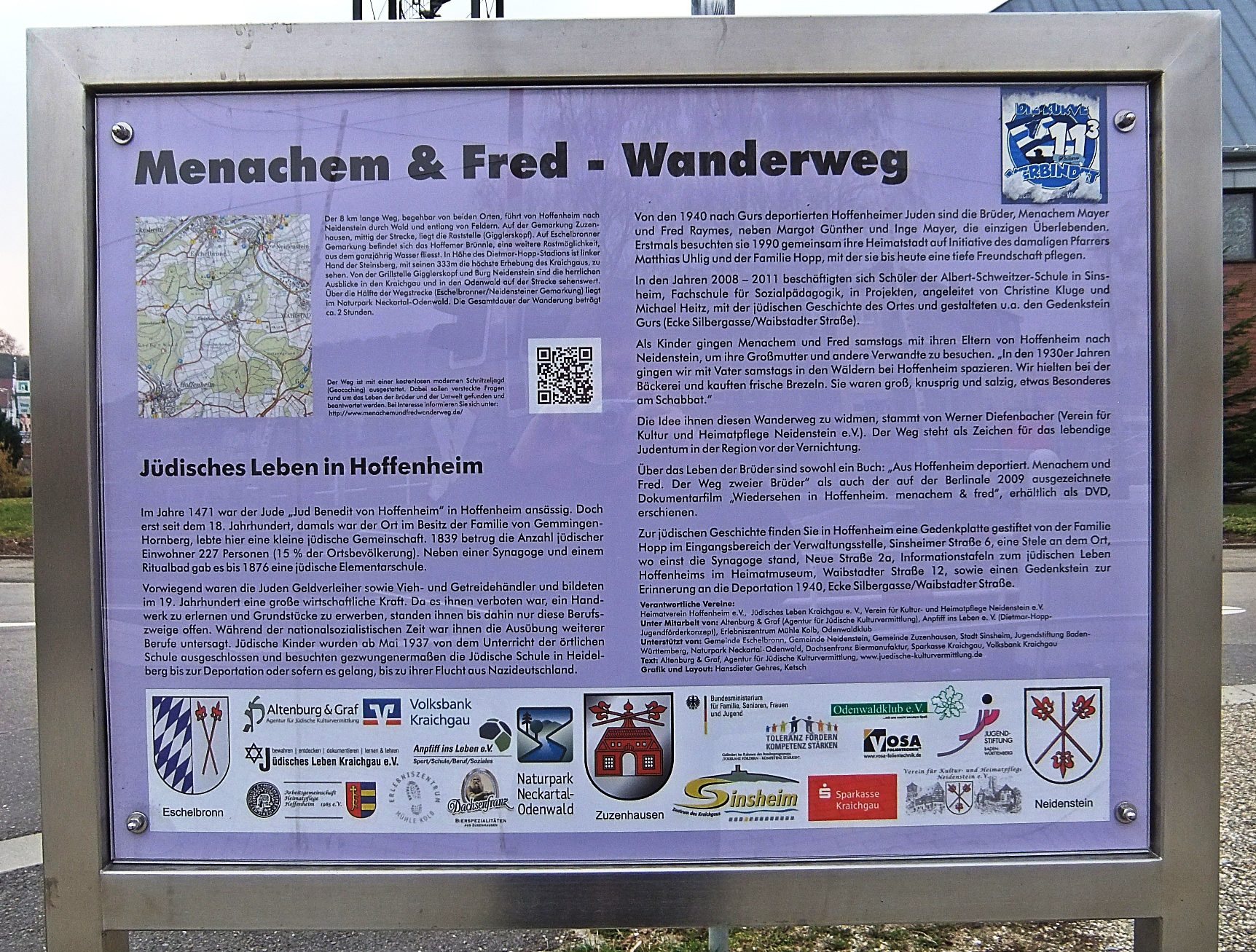 Datei:Infotafel Menachem-und-Fred-Wanderweg Hoffenheim.JPG