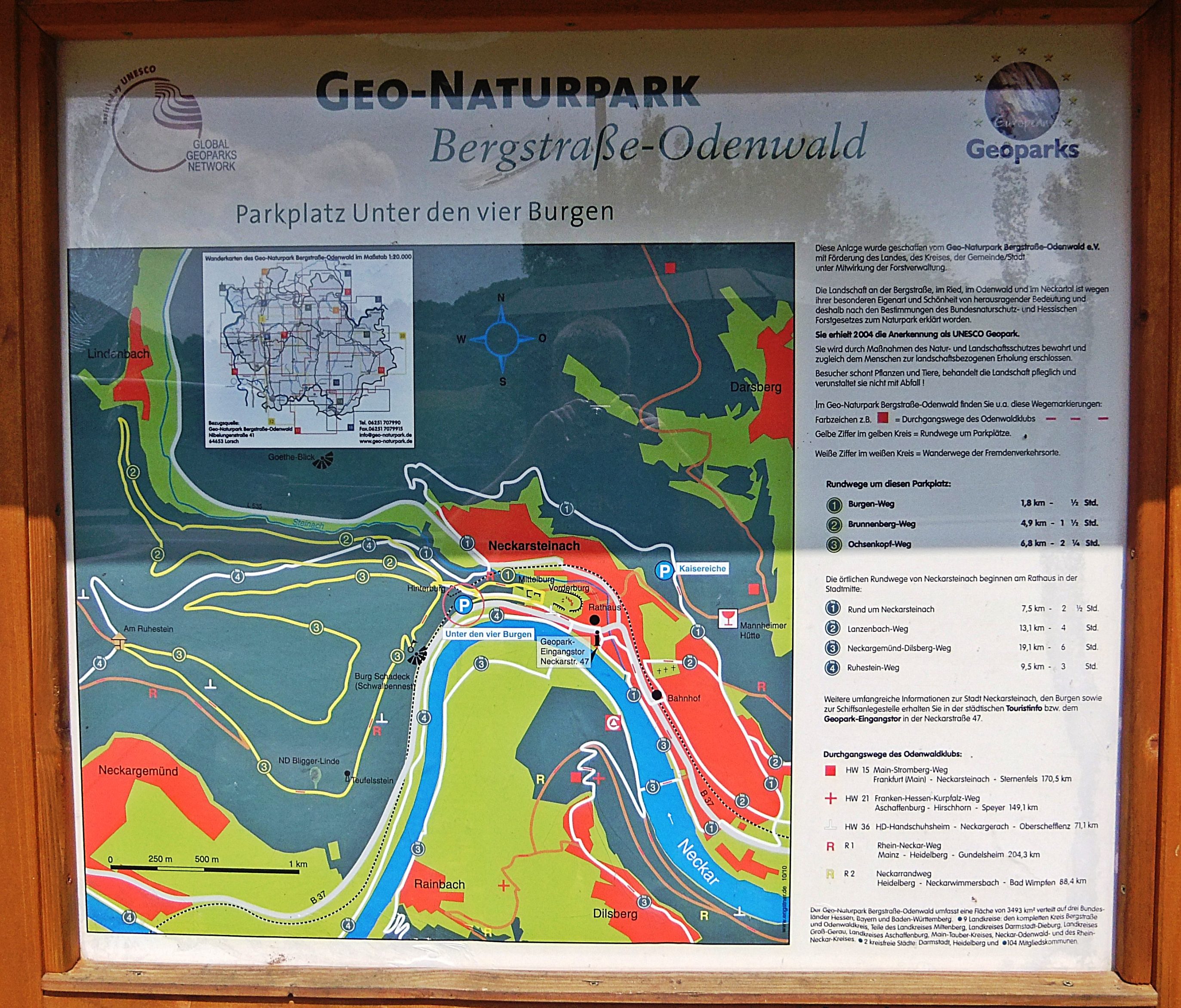 Datei:Geo-Naturpark Bergstraße-Odenwald Tafel Parkplatz 4 Burgen.JPG