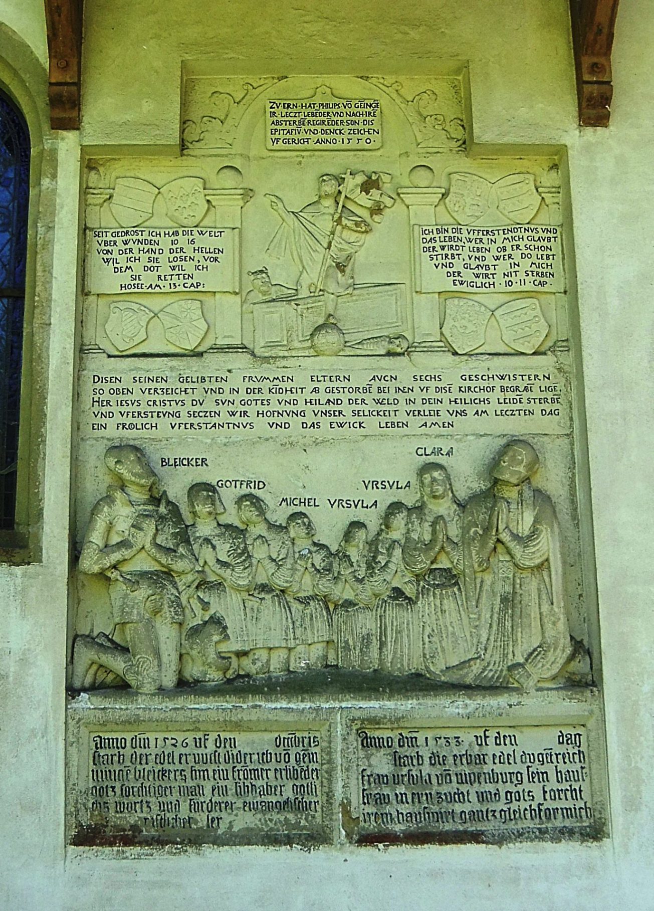 Das Gemmingen-Epitaph an der Burgkapelle