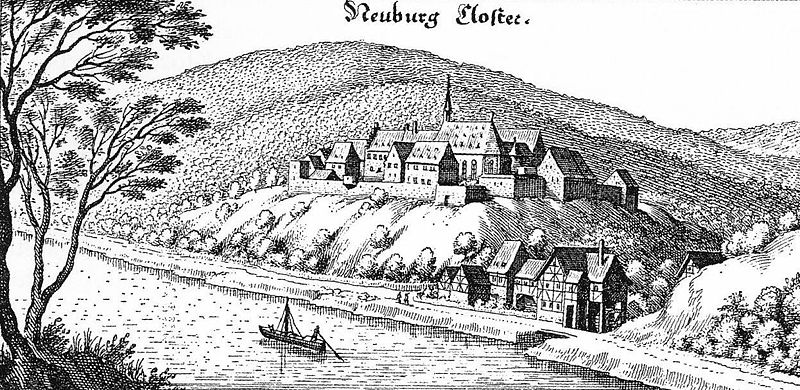 Datei:200px-Stift Neuburg von Matthaeus Merian 1645.jpg