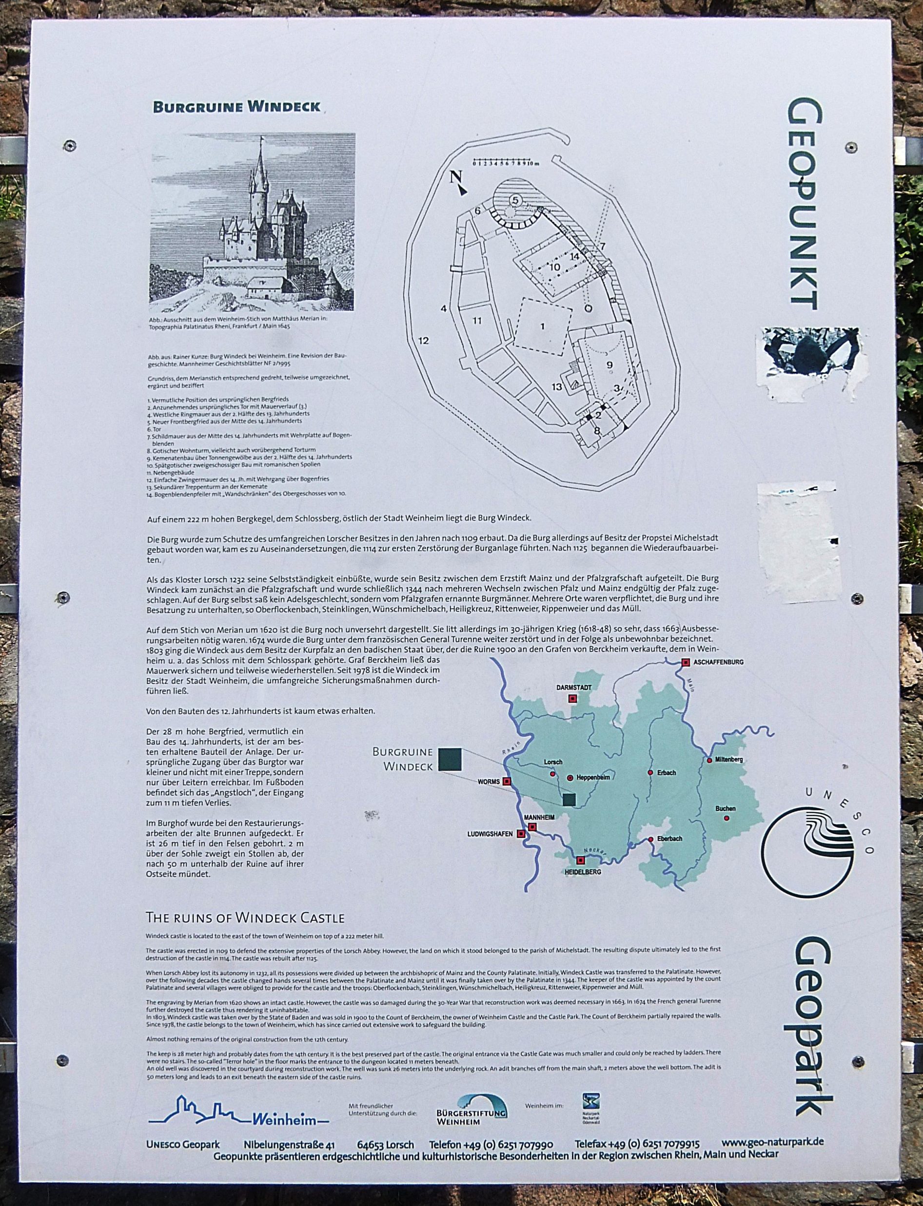 Datei:Geo-Naturpark Bergstraße-Odenwald Tafel Burg Windeck.JPG