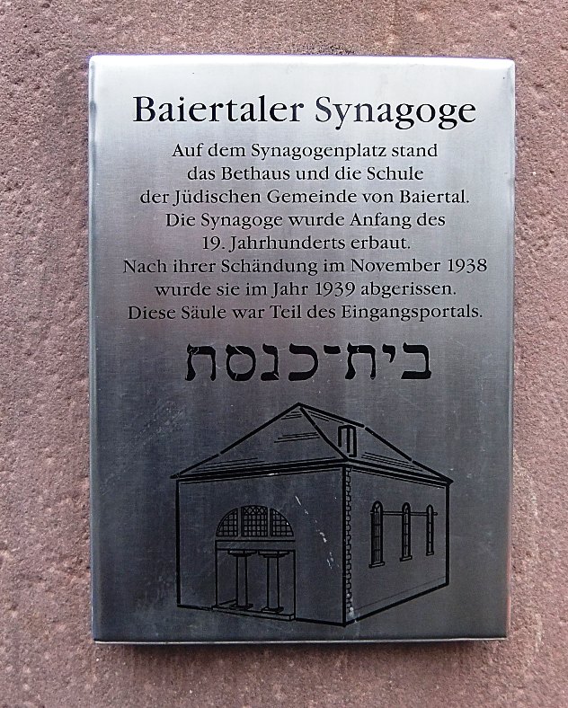 Datei:Synagoge Baiertal Infotafel.JPG
