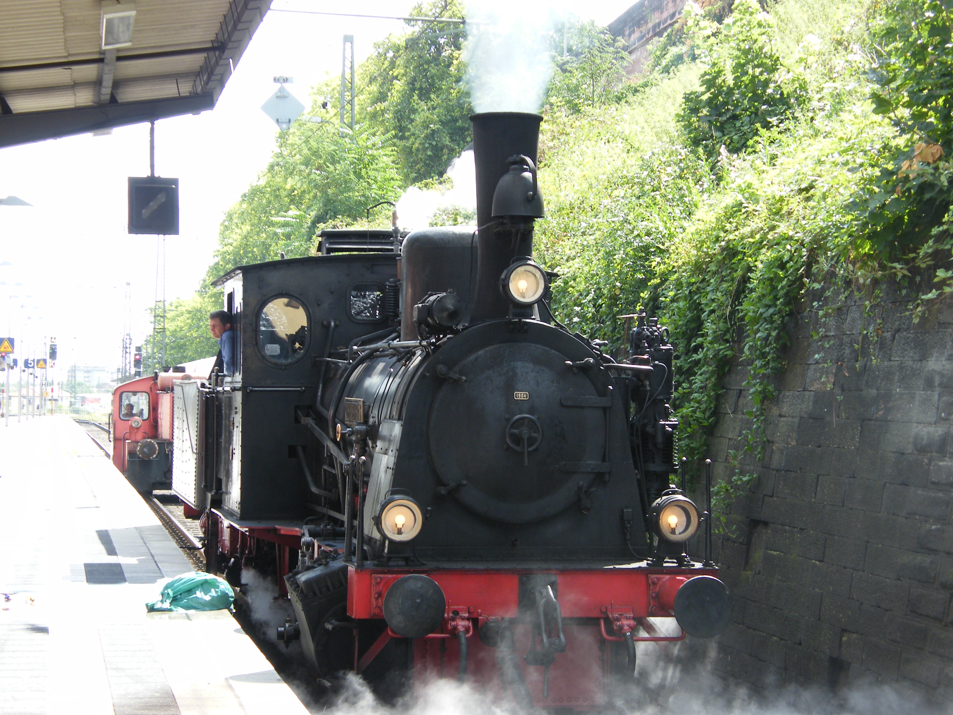 Dampflokomotive Speyerbach beim Rangieren in Neustadt