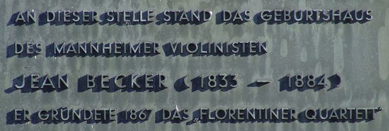 Datei:Mannheim T2 Geburtshaus Jean Becker Tafel 1.jpg