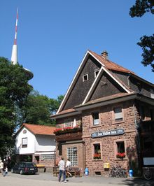 Restaurant Zum Weißen Stein am Gipfel des Weißen Steins.