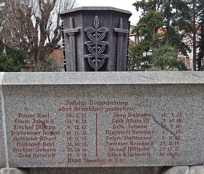 Datei:Gefallenendenkmal Hemsbach WK1 Detail 6.JPG